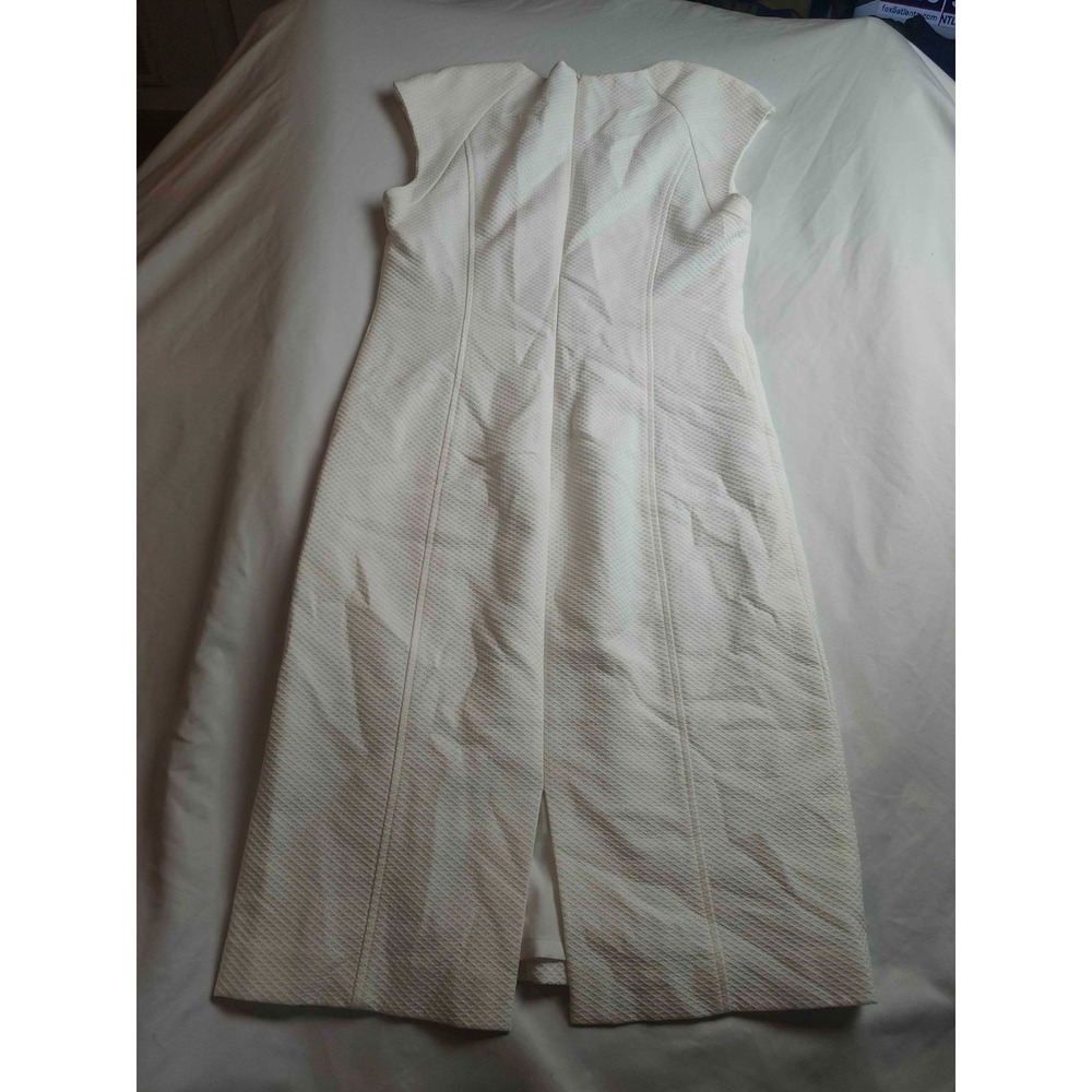 Nina McLemore Sheath Dress 6 White Bridal Glam Old Money Quiet Luxury USA Made - Picture 6 of 7